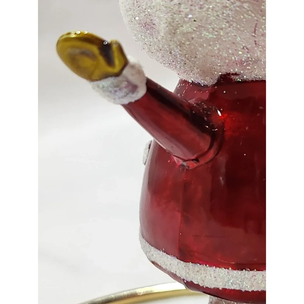 Target~Be Merry~Set of 2~Glass Christmas Ornaments~1 Snowman & 1 Santa~Excellent